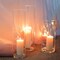 4E's Novelty Set of 3 Glass Cylinder Vases for Centerpieces, 6, 9, 10.5 Inch Tall, 3.5" Wide - Clear Glass Vase for Candles, Flower Vases for Centerpieces